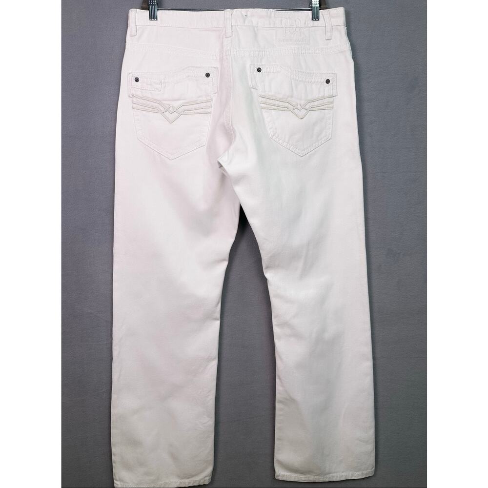 Request Jeans Crisp White Straight Leg Denim Pants Men’s Size 36x32 - Picture 3 of 15